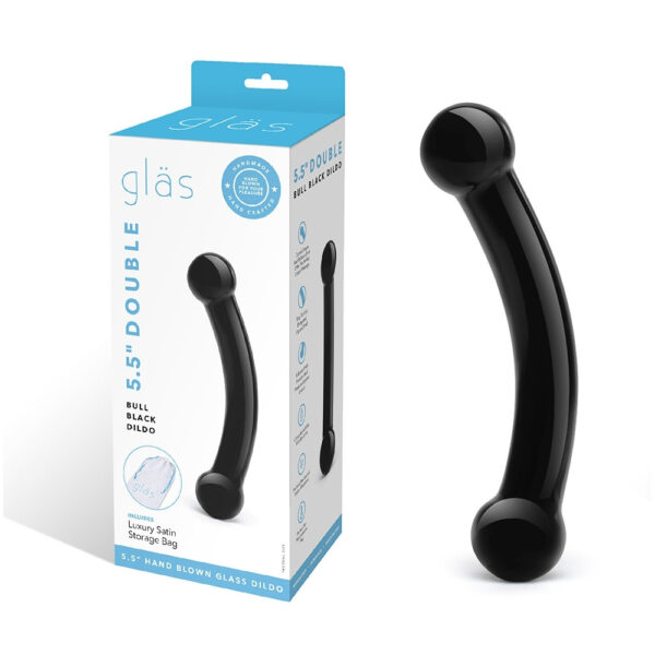 4890808062722 Double Bull Black Dildo