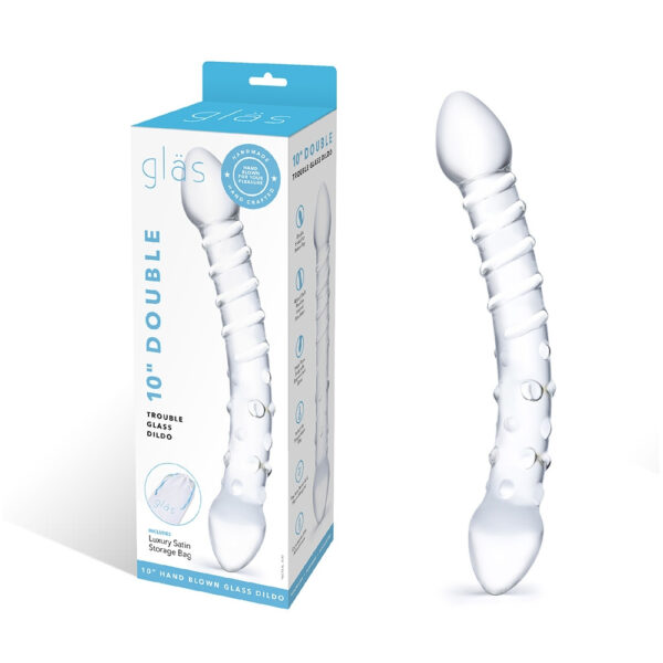 4890808062807 Double Trouble Glass Dildo