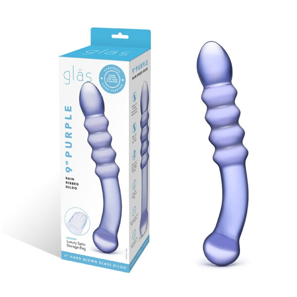 4890808063163 Purple Rain Ribbed Dildo