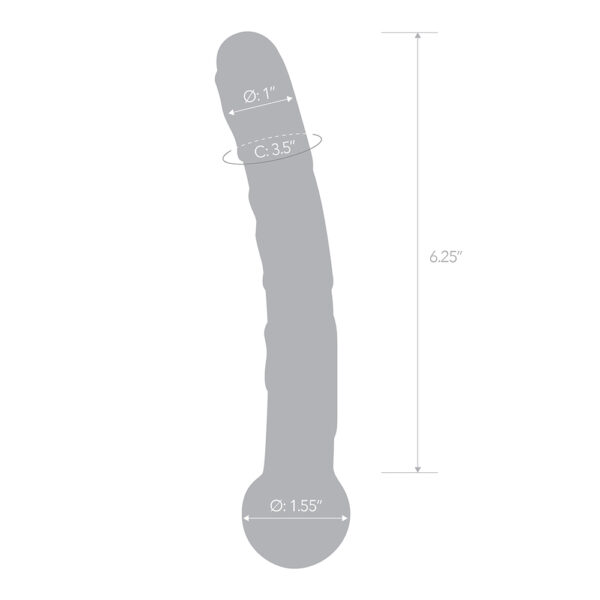 4890808063217 3 Orange Tickler Glass Dildo