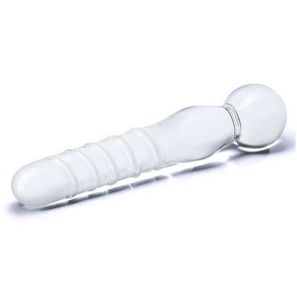 4890808063460 2 Joystick Clear Glass Dildo