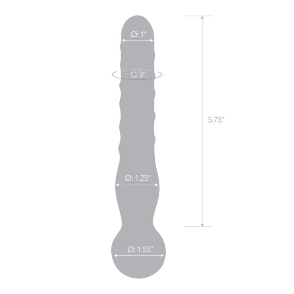 4890808063460 3 Joystick Clear Glass Dildo