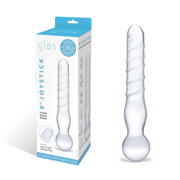 4890808063460 Joystick Clear Glass Dildo