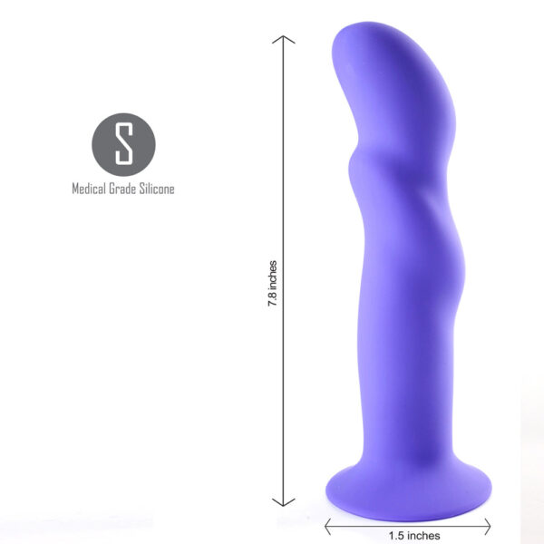 5060311470119 3 Riley Silicone Swirled Dong Neon Purple