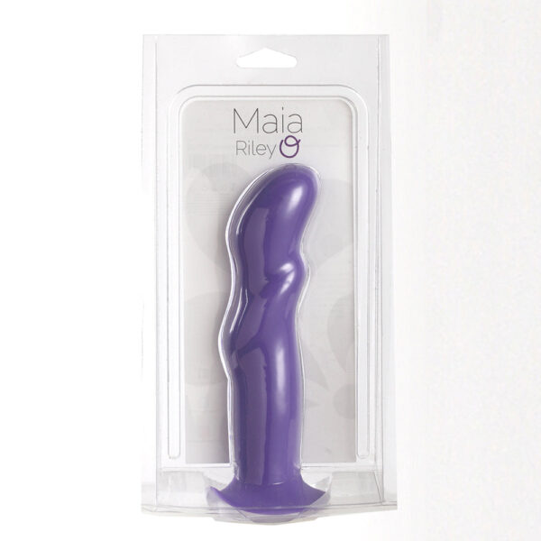 5060311470119 Riley Silicone Swirled Dong Neon Purple