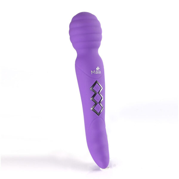 5060311470294 2 Zoe Twisty USB Rechargeable Dual Vibrating Pleasure Wand Neon Purple