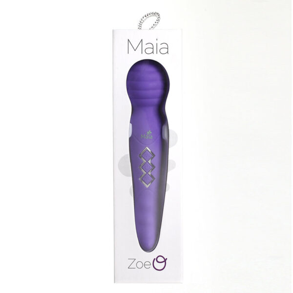 5060311470294 Zoe Twisty USB Rechargeable Dual Vibrating Pleasure Wand Neon Purple