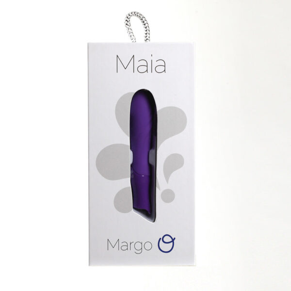 5060311470621 Margo USB Rechargeable Silicone 10-Function Textured Bullet Vibrator Neon Purple