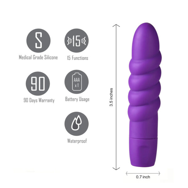 5060311472175 3 Maia Sugr Twissty 15-Function Mini Bullet Purple