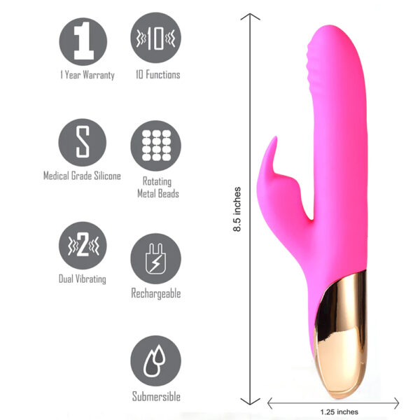 5060311472236 3 Maia Dream USB Rechargeable 10/4 Function Rabbit Vibrator