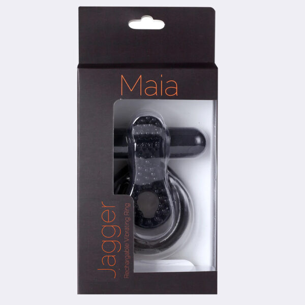 5060311472540 Maia Jagger USB Rechargeable Vibrating Erection Enhancer Ring Black