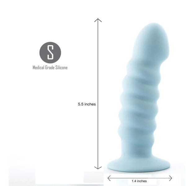 5060311472595 3 Maia Paris 6" Silicone Ribbed Dong Blue