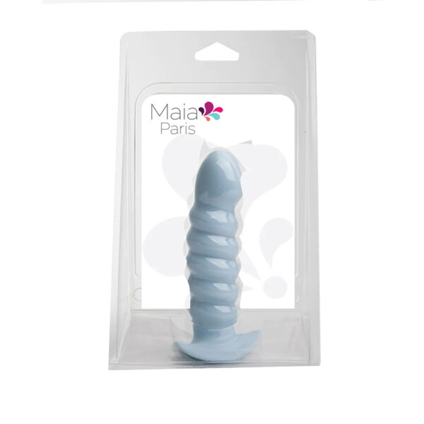 5060311472595 Maia Paris 6" Silicone Ribbed Dong Blue