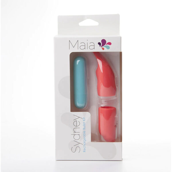 5060311472601 Maia Sydney USB Rechargeable Mini Bullet with 2 Silicone Sleeves