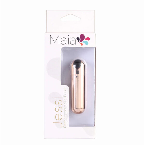 5060311472618 Maia Jessi GOLD USB Rechargeable Super Charged Mini Bullet