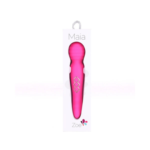 5060311472953 Zoe Twistty Rechargeable Dual Vibrating Wand Hot Pink