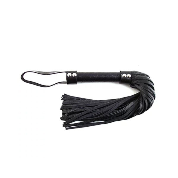 5060363861231 Leather Flogger H Style Black