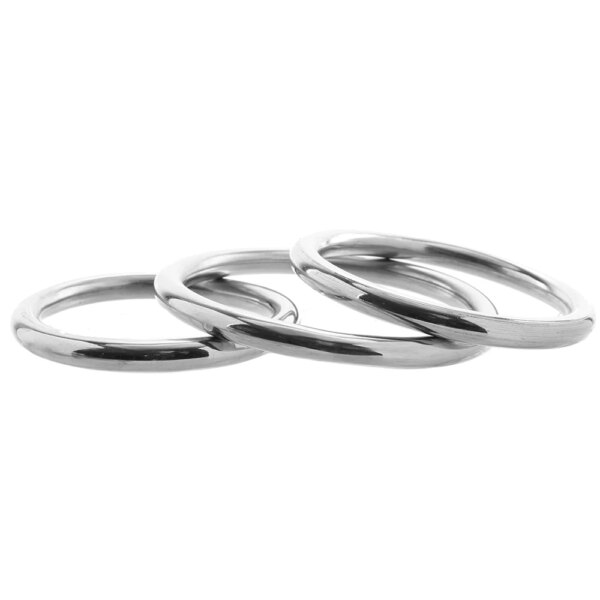 5060404819504 3 Stainless Steel 3 Piece Cock Ring Set