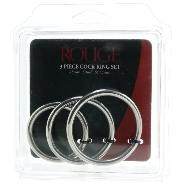 5060404819504 Stainless Steel 3 Piece Cock Ring Set