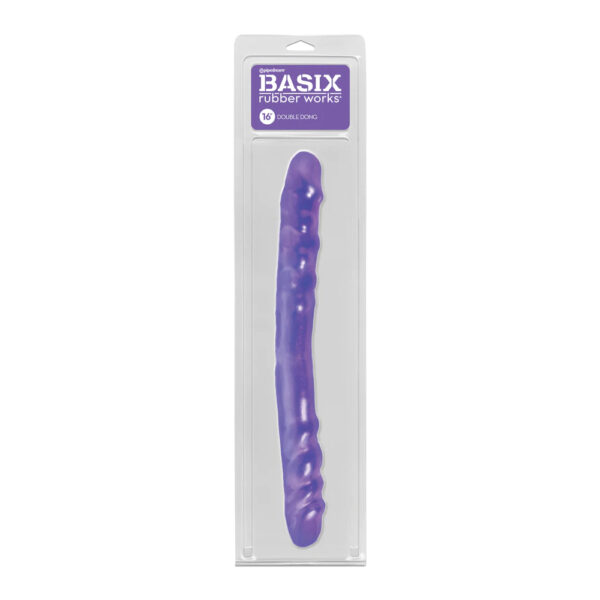 603912235326 Basix Rubber Works 16" Double Dong Purple