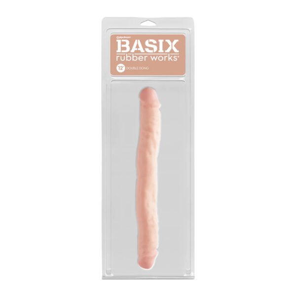603912265323 Basix Rubber Works 12" Double Dong Flesh