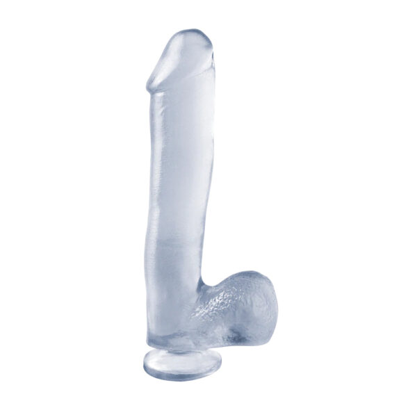 603912270594 2 Basix Rubber Works 10" Dong with Suction Cup Clear