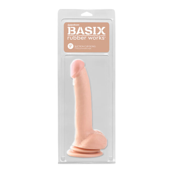 603912277883 Basix Rubber Works 9" Suction Cup Dong Flesh