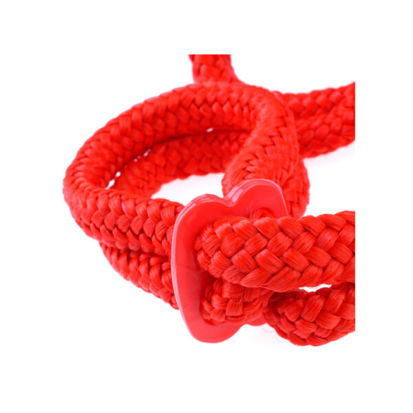 603912298253 3 Fetish Fantasy Series Silk Rope Love Cuffs Red