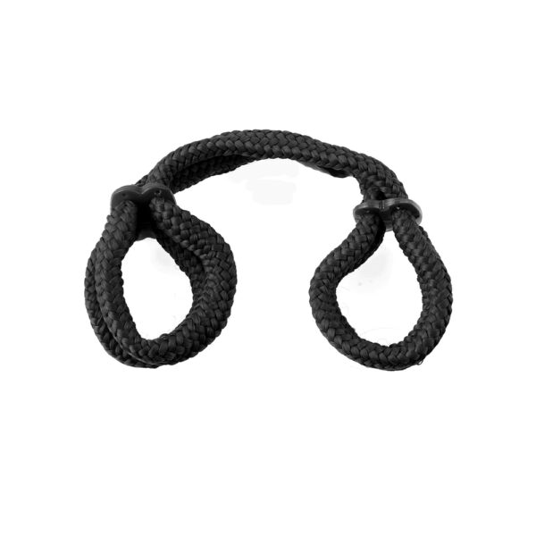 603912298260 2 Fetish Fantasy Series Silk Rope Love Cuffs Black