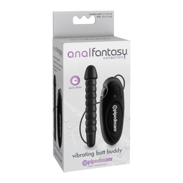 603912332254 Anal Fantasy Collection Vibrating Butt Buddy Black