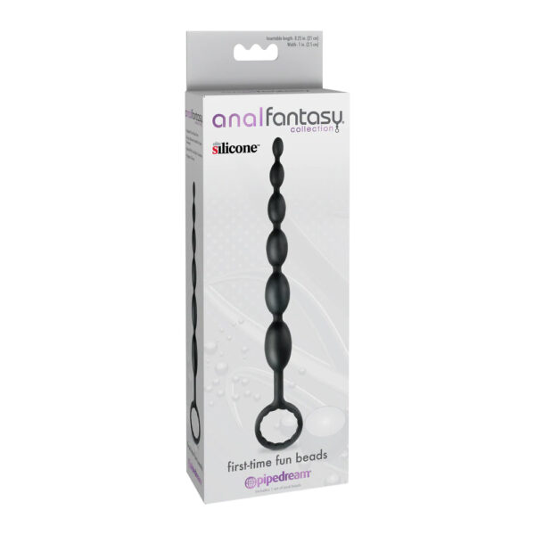 603912332445 Anal Fantasy Collection First-Time Fun Beads Black