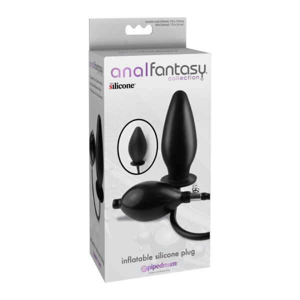 603912332636 Anal Fantasy Collection Inflatable Silicone Plug Black