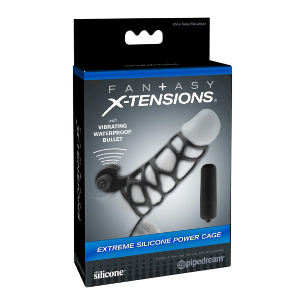 603912346084 Fantasy X-tensions Extreme Silicone Power Cage Black