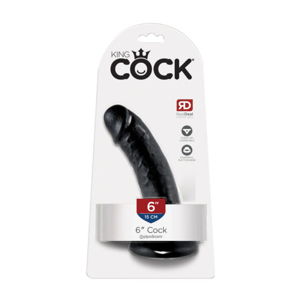 603912349894 King Cock 6" Cock Black