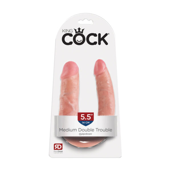 603912350098 King Cock U-Shaped Medium Double Trouble Flesh