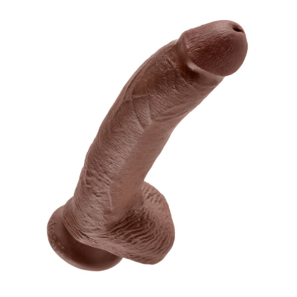 603912350265 3 King Cock 9" Cock with Balls Brown