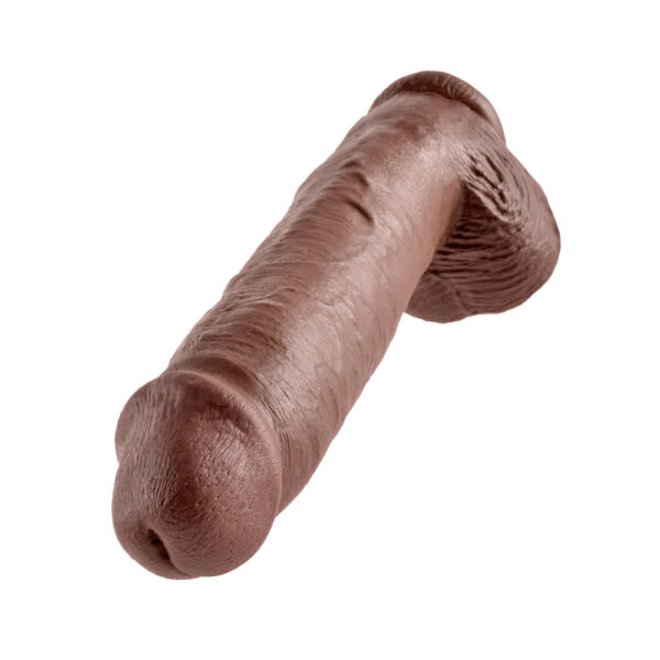 603912350319 3 King Cock 11" Cock with Balls Brown