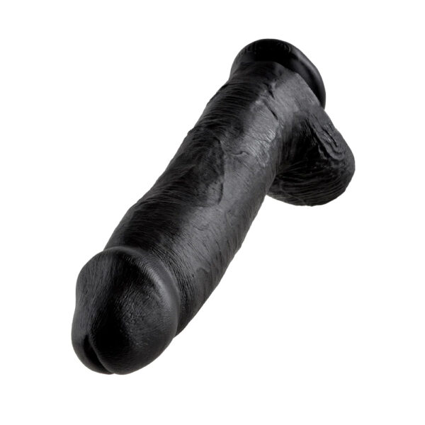 603912350326 3 King Cock 12" Cock with Balls Black