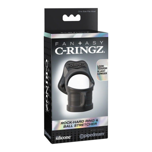 603912358407 Fantasy C-Ringz Rock Hard Ring & Ball Stretcher Black