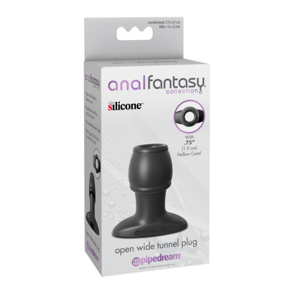 603912363364 Anal Fantasy Collection Open Wide Tunnel Plug Black