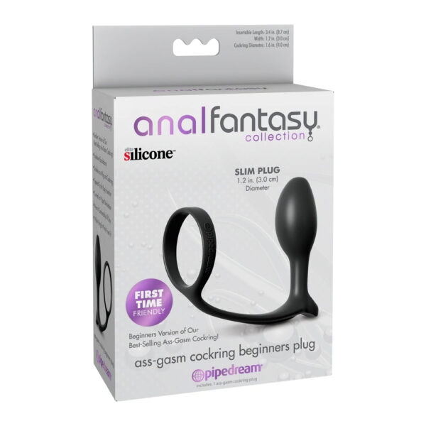 603912364170 Anal Fantasy Collection Ass-Gasm Cockring Beginners Plug Black