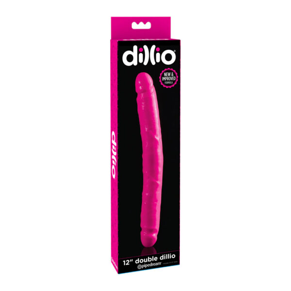 603912736717 Dillio 12" Double Dillio Pink