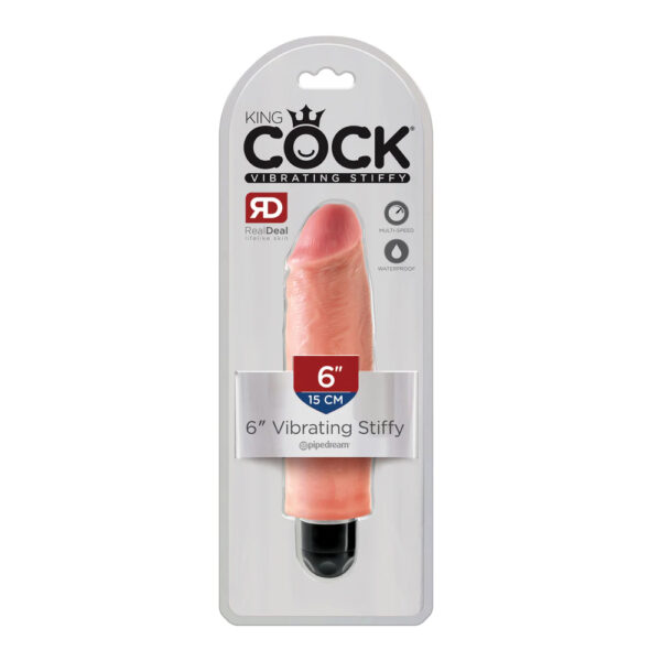 603912743791 King Cock 6" Vibrating Stiffy Flesh