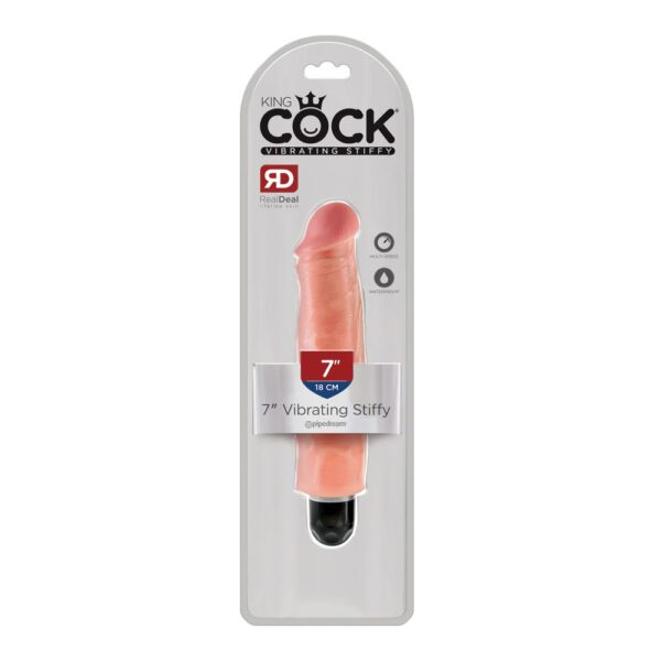 603912743821 King Cock 7" Vibrating Stiffy Flesh