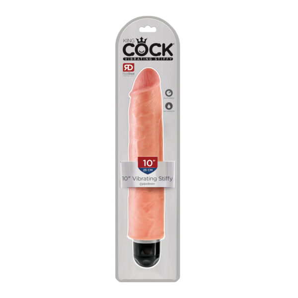 603912743845 King Cock 10" Vibrating Stiffy Flesh