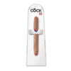 King Cock 12" Slim Double Dildo Tan