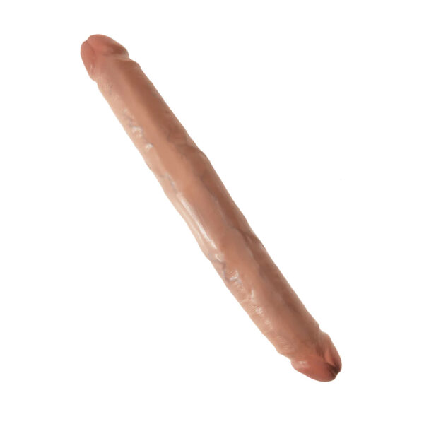 603912746457 2 King Cock 12" Slim Double Dildo Tan