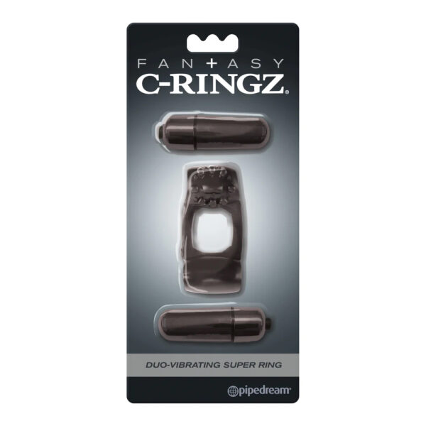 Fantasy C-Ringz Duo-Vibrating Super Ring Black