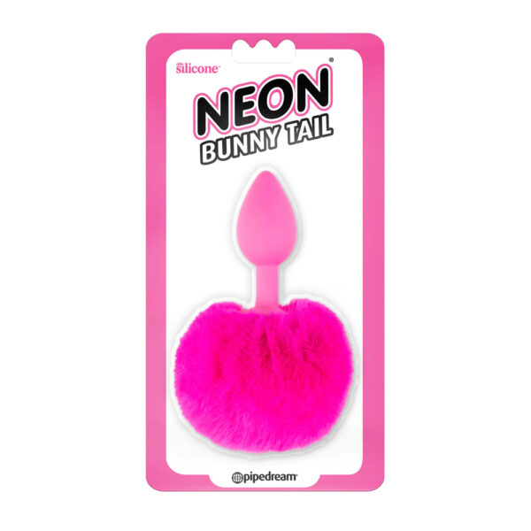 603912750447 Neon Bunny Tail Pink