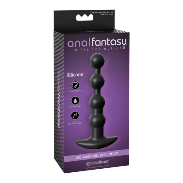 603912751673 Anal Fantasy Elite Collection Rechargeable Anal Beads Black